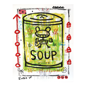 Can O' Chaos - Original Pop Street Art Acrylic Painting on Cardstock by Gary John