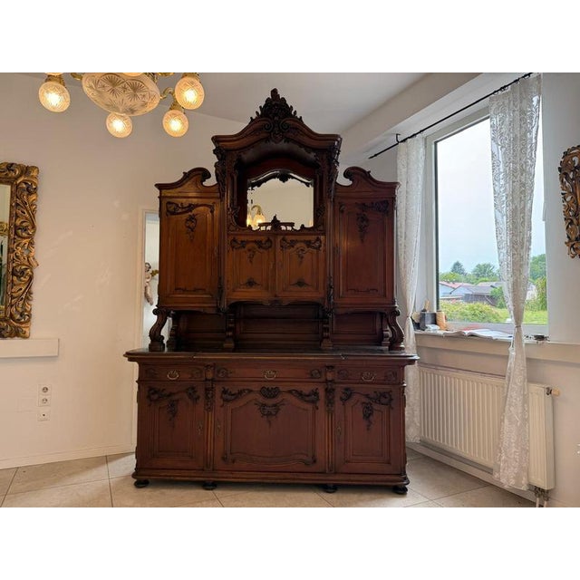 Wood Baroque Pfeiferl Topboard Buffet, 1880s For Sale - Image 7 of 18