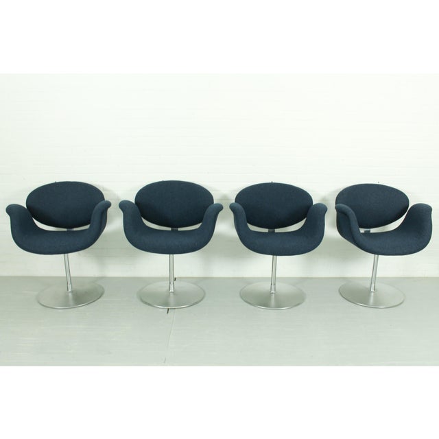Metal Swivel Little Tulip Dining Chairs by Pierre Paulin for Artifort, 1965, Set of 4 For Sale - Image 7 of 16