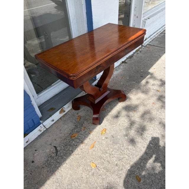 Late 19th Century Antique American Solid Mahogany Game Card Table, 19th Century For Sale - Image 5 of 5