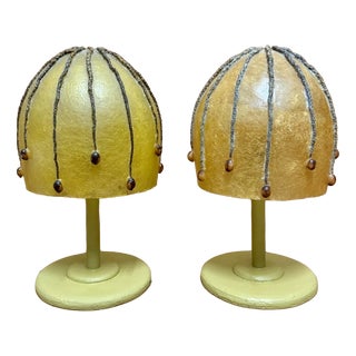 Art Nouveau Table Lamps in Fiberglass, 1970, Set of 2 For Sale