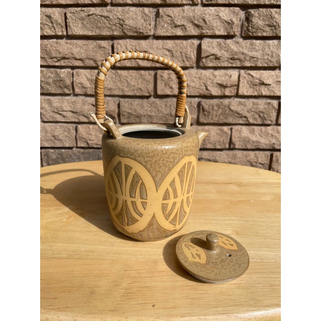 Vintage Mid Century Modern Japanese Ceramic Teapot For Sale - Image 6 of 9