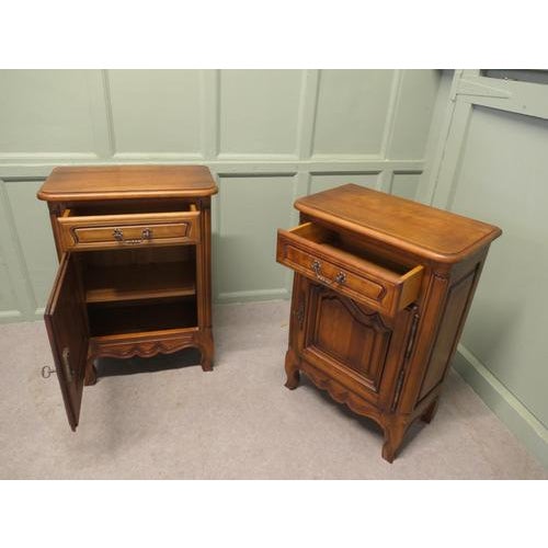 Wood French Cherrywood Side Cabinets, 1960, Set of 2 For Sale - Image 7 of 8