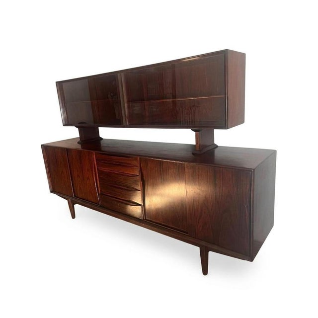 1950s Danish Rosewood Sideboard and Display Cabinet by Arne Vodder, 1950 For Sale - Image 5 of 13