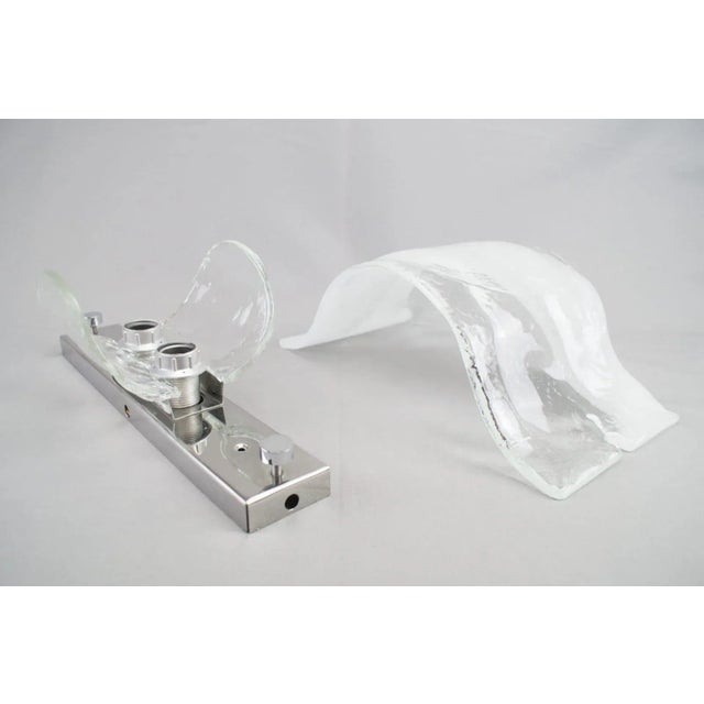 Metal Large Murano Glass Sconce from Vetri Murano, 1960s For Sale - Image 7 of 12