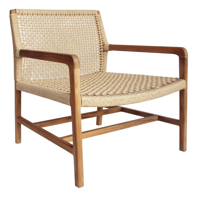 Artesia Porto Wood Framed Patio Occasional Chair For Sale