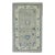 Early 21st Century Green & Blue Floral Design Handwoven Wool Turkish Oushak Rug 3'10" X 6'1" For Sale
