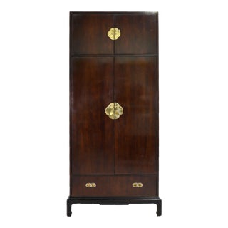 1980s Chinoiserie Pan Asian Armoire by Michael Taylor for Henredon For Sale
