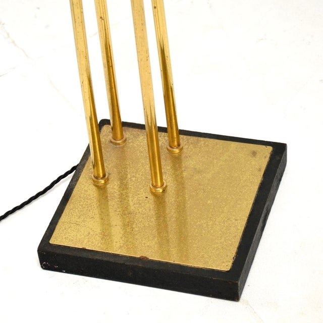 Metal Vintage Italian Brass and Opaline Glass Floor Lamp from Goffredo Reggiani, 1970s For Sale - Image 7 of 8