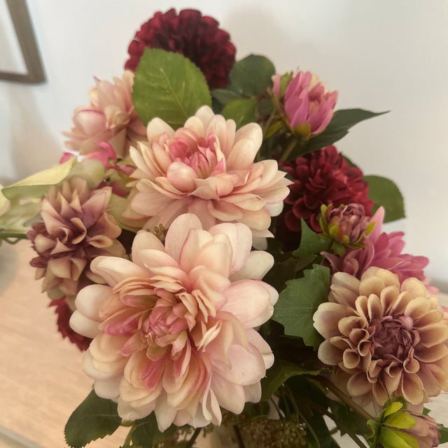 Diane James Jewel Box Fall Dahlias in Art Deco Vase For Sale - Image 10 of 10