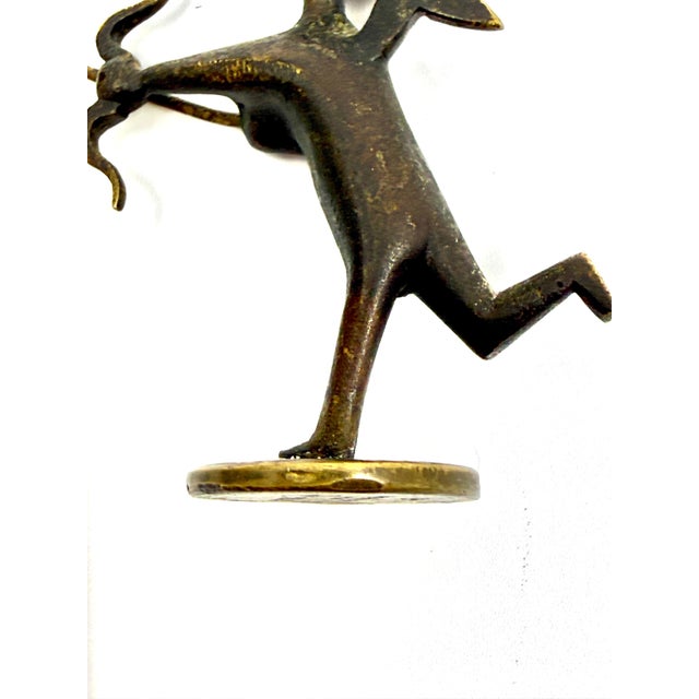 2 1930’s Hagenauer Werksttate Bronze Figurines “Amor” Cupid and Bunny Rabbit For Sale In Palm Springs - Image 6 of 10