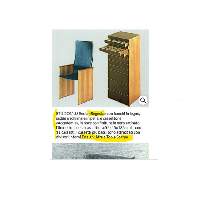 Segesta Chairs in Walnut and Black Leather by Afra & Tobia Scarpa for Stildomus, 1970s, Set of 4 For Sale - Image 17 of 18