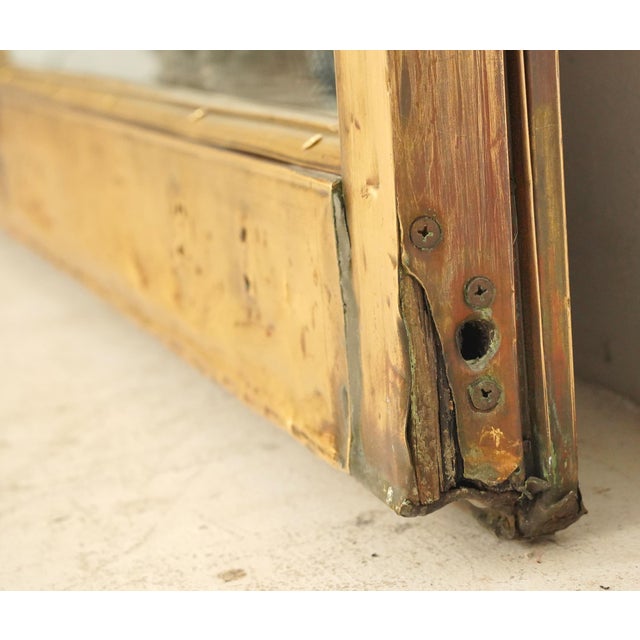 Wood Toy Building Muntz Metal Window Frame Mirror 43.875 X 47.25 In. For Sale - Image 7 of 9