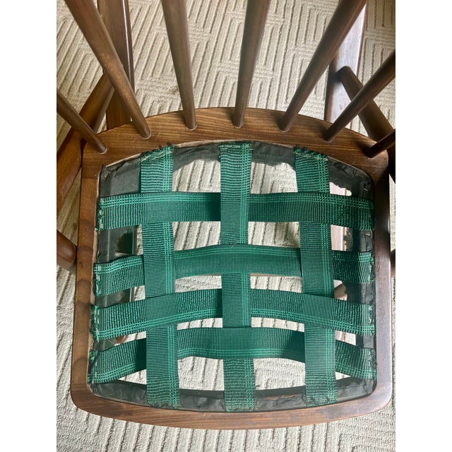 Mid-Century Modern Model 182 Teak Rocking Chair by Frank Reenskaug for Bramin – Original Plaid Cushions For Sale - Image 9 of 12