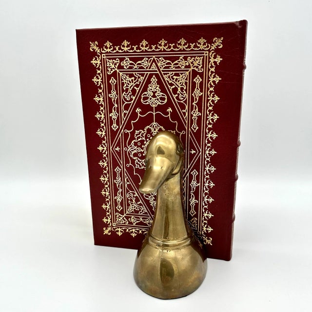 Sarreid Ltd. Mid-20th Century Patinated Brass Mallard Duck Bookends- Set of 2 For Sale - Image 4 of 11