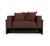 Contemporary Dark Oak & Maroon Fabric Chaplin Lounge Chair by Collector For Sale - Image 3 of 3