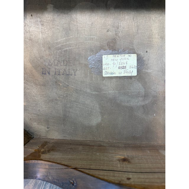 Brown Vintage Italian Burl Wood Writing Desk With Parquetry Top & Cabriole Legs For Sale - Image 8 of 8