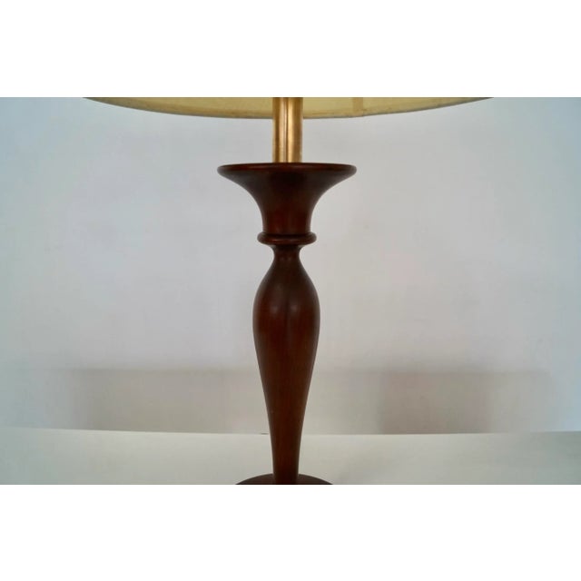 1960s 1960's Mid-Century Modern Sculptural Walnut Table Lamp For Sale - Image 5 of 12