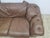 Elegant, original leather Chesterfield sofa. Covered with natural brown leather. A deeply quilted sofa will give the...