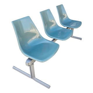 1960s Mid-Century Modern Tandem Three Seat Bench by Krueger For Sale