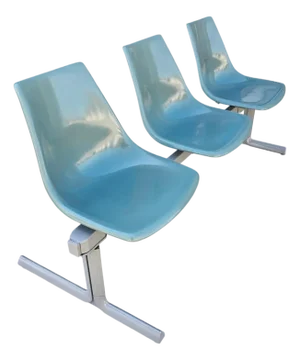 1960s Mid-Century Modern Tandem Three Seat Bench by Krueger