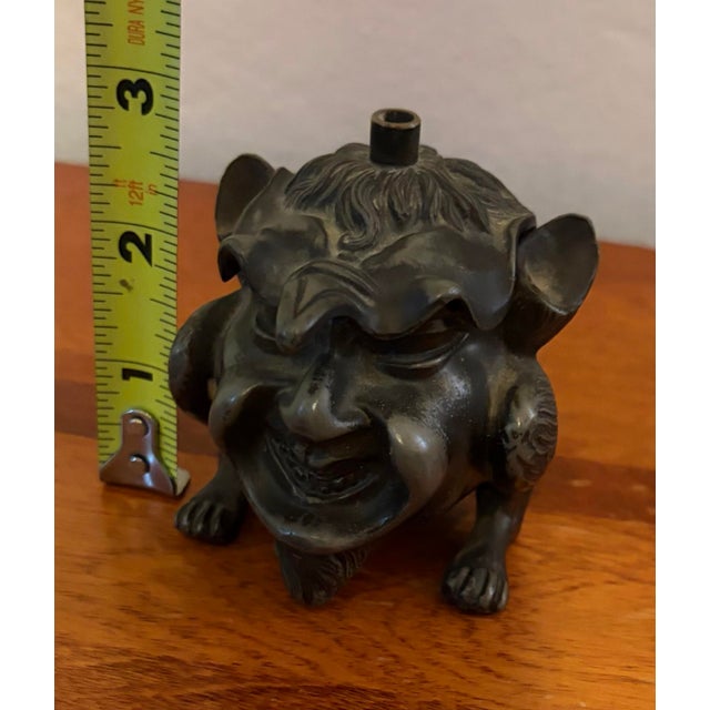 Late 19th Century Victorian Gothic Revival Bronze Devil Inkwell & Match Striker For Sale - Image 10 of 10