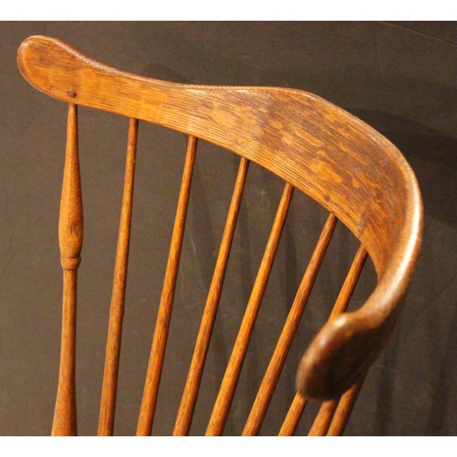 Wood Early 19th Century American Fan Back Windsor Side Chair For Sale - Image 7 of 10
