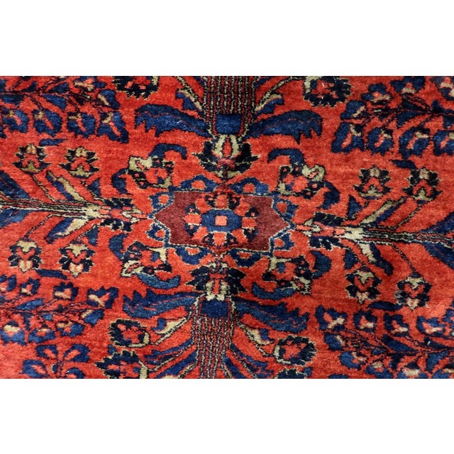 Antique Persian Lilihan Handmade Rug 5.8' X 6.7' 1920s For Sale - Image 9 of 13