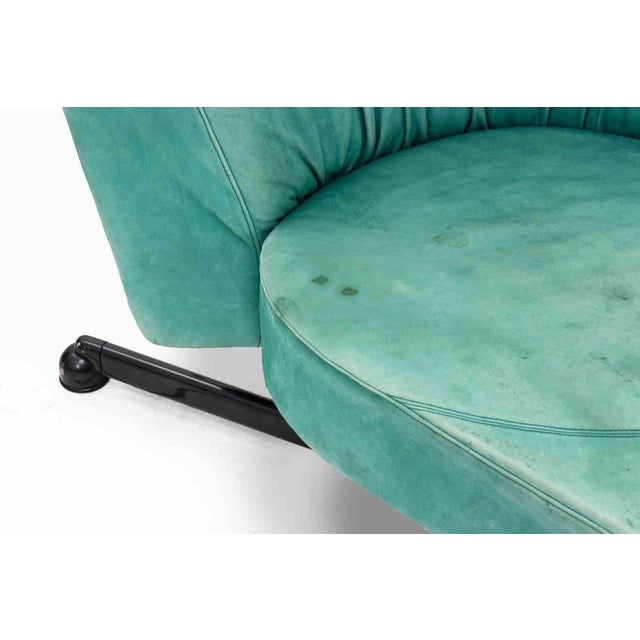 Black Lagonda Armchair by Claudio Salocchi for Rossi di Albizzate, 1980s For Sale - Image 8 of 12