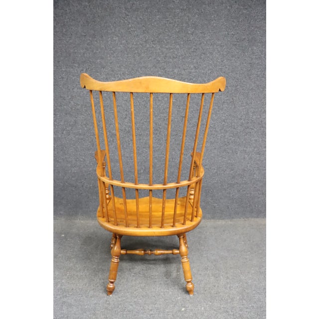 Wood L. & j.g. Stickley Windsor Cherry Armchair For Sale - Image 7 of 8