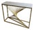 Sculptural Console Table in Gilt Metal with Carrara White Marble Top, 1990s For Sale