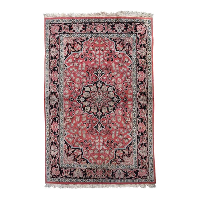 1960s Hand Made Vintage Persian Tabriz Kashmir Rug 2.5' X 4.2' For Sale