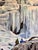Ice Climbers on Lincoln Falls-Alma, CO by Sharon Pomales Tousey | Oil on canvas Ice climbers on icy rocks and frozen waterfalls. For Sale - Image 4 of 4