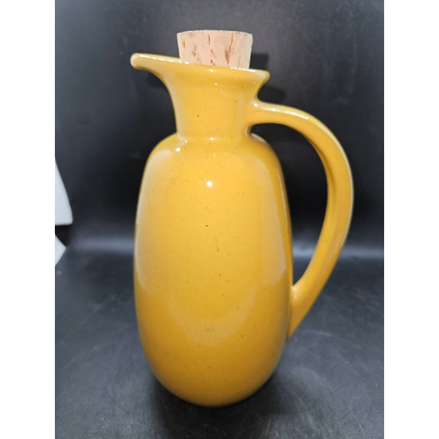 Mid-Century Modern Vintage Frankoma 835 Pottery Pitcher in a Yellow Glaze For Sale - Image 3 of 5