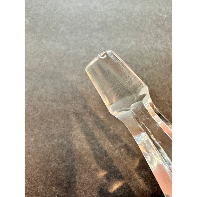 Mid 20th Century Crystal Round Cut Glass Decanter For Sale - Image 5 of 8