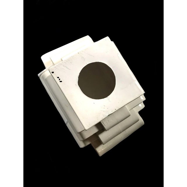 Signed 1980s Ceramic Art Sculptural Table / 80s Memphis Style Post Modern Furniture / Jackson Pollock Inspired Splatter Glaze For Sale - Image 9 of 10