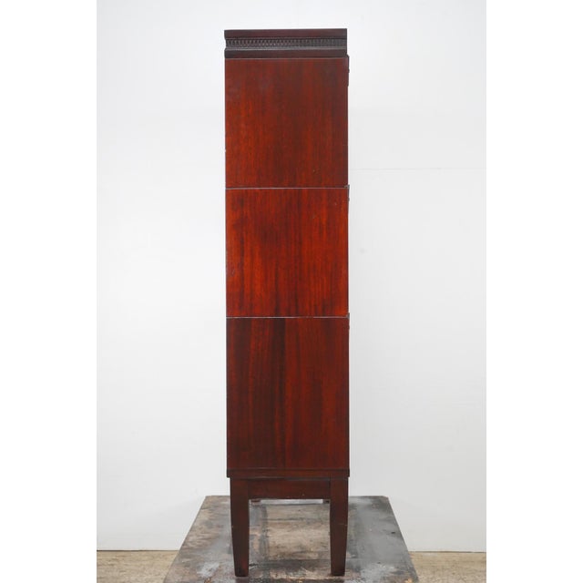 Antique Lundstrom Wooden Barrister Bookcase For Sale - Image 13 of 16
