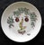 Fornasetti Porcelain plate with face made with arranged vegetables. Stamped "1, Fornasetti-Milano, Made in Italy,...