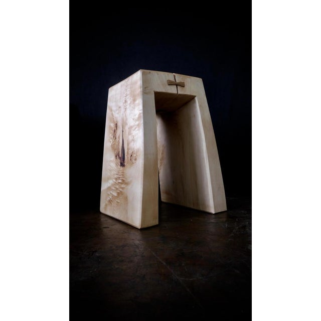 Maple stool, 331, by fritz baumann handmade dimensions: d 27 x w 27 x h 54 cm materials: maple. Handmade from solid pieces...