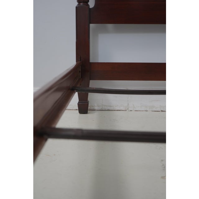 Ethan Allen Cherry Georgian Court Queen Size 4 Post Bed For Sale - Image 10 of 12
