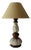 White and Brown Ceramic Table Lamp from Hustadt Leuchten For Sale