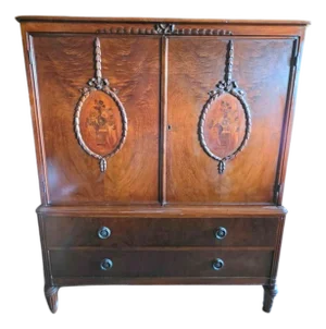 Early 20th Century Dresser Cabinet Linen Press
