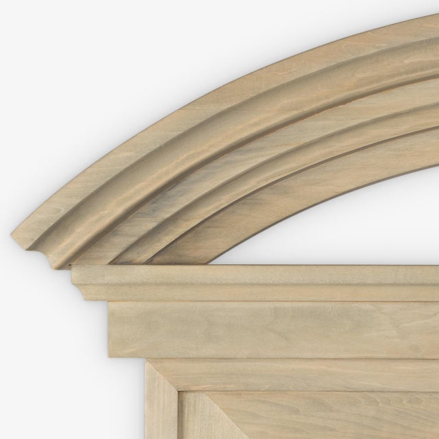 Arched Pediment Mirror in Natural Limed Wood by John Hutton for Donghia For Sale In New York - Image 6 of 10