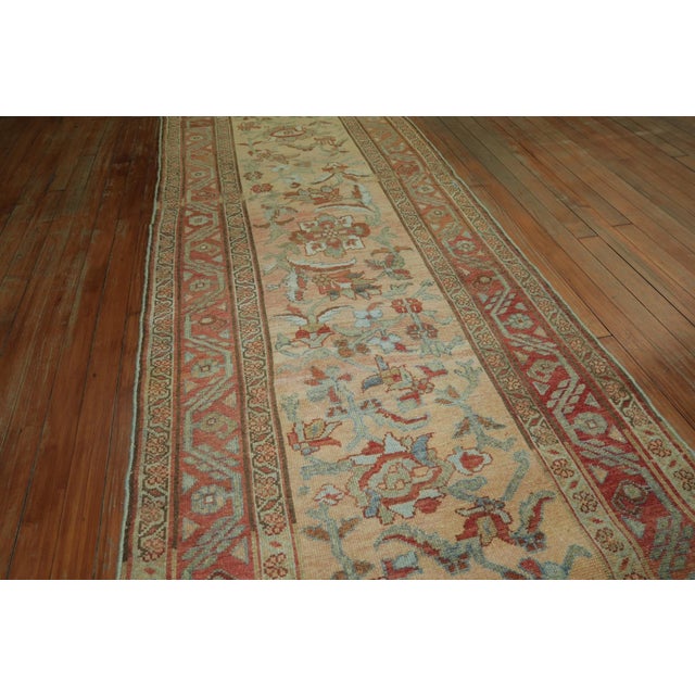 Terra Cotta Terracotta Salmon Persian Antique Runner - 2'10" x 15'6" For Sale - Image 8 of 10