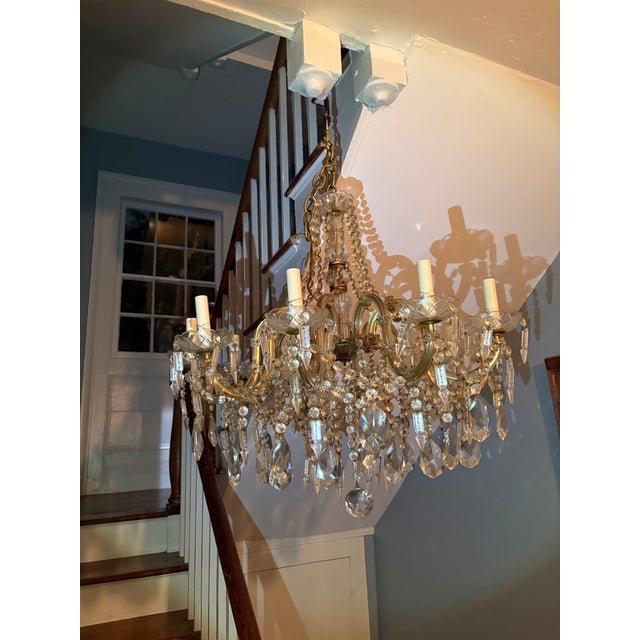 Glass Mid-20th Century French/Baccarat Style Maria Theresa Chandelier. For Sale - Image 7 of 7