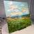 Contemporary Sunset by the Seaside Acrylic Painting 12"x12" Tropical Landscape Wall Art For Sale - Image 3 of 7