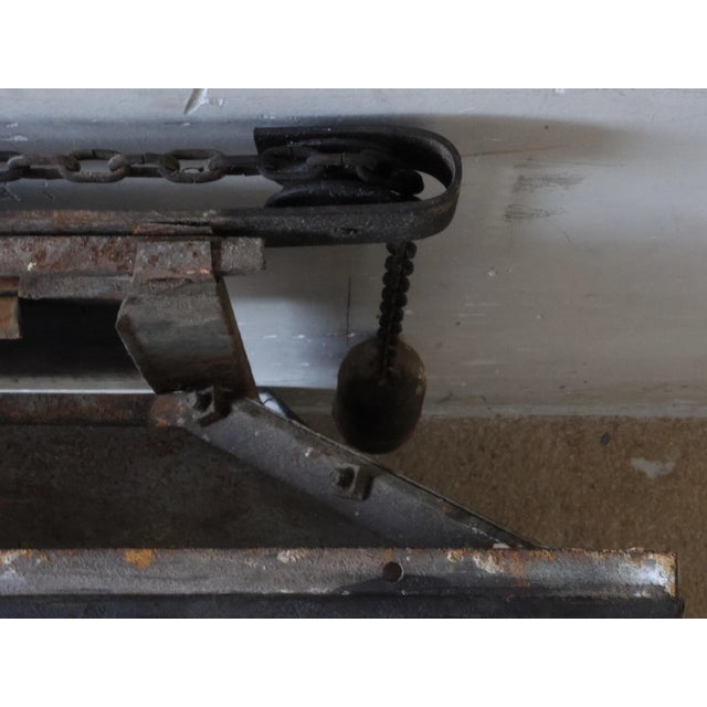 Antique Enameled Fireplace Insert with Floral Motif and Scallop Handle, 1890s For Sale - Image 9 of 11