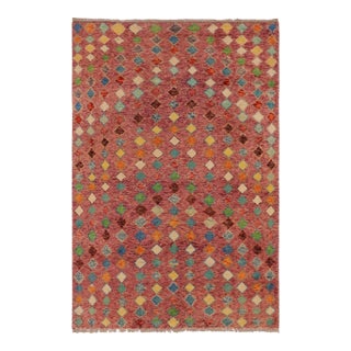 Contemporary Balochi Purple/Blue Wool Rug - 3'11''x5'11'' For Sale