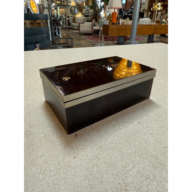 Italian Italian Faux Tortoiseshell and Brass Box, 1970s For Sale - Image 3 of 6