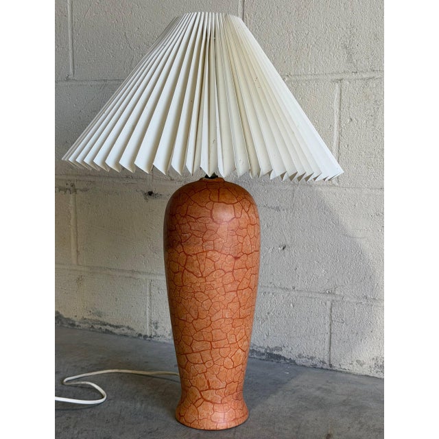 Ceramic Mid 20th Century Mid-Century Modern Orange Ceramic Table Lamp For Sale - Image 7 of 12